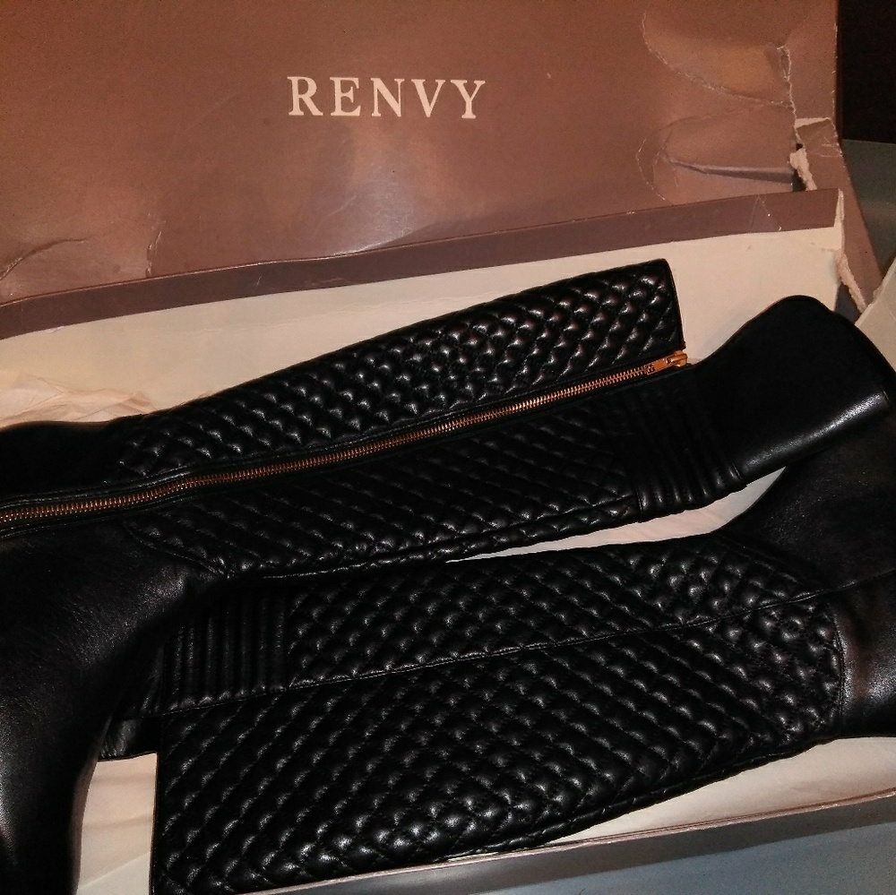 Leather over the knee boots